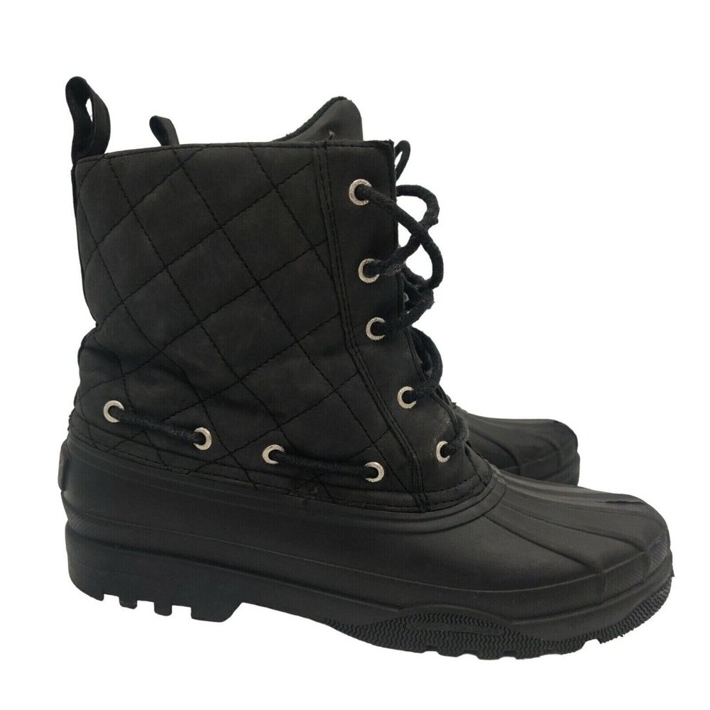 Sperry Womens Top-Sider Rubber Duck Boots Black Size 9